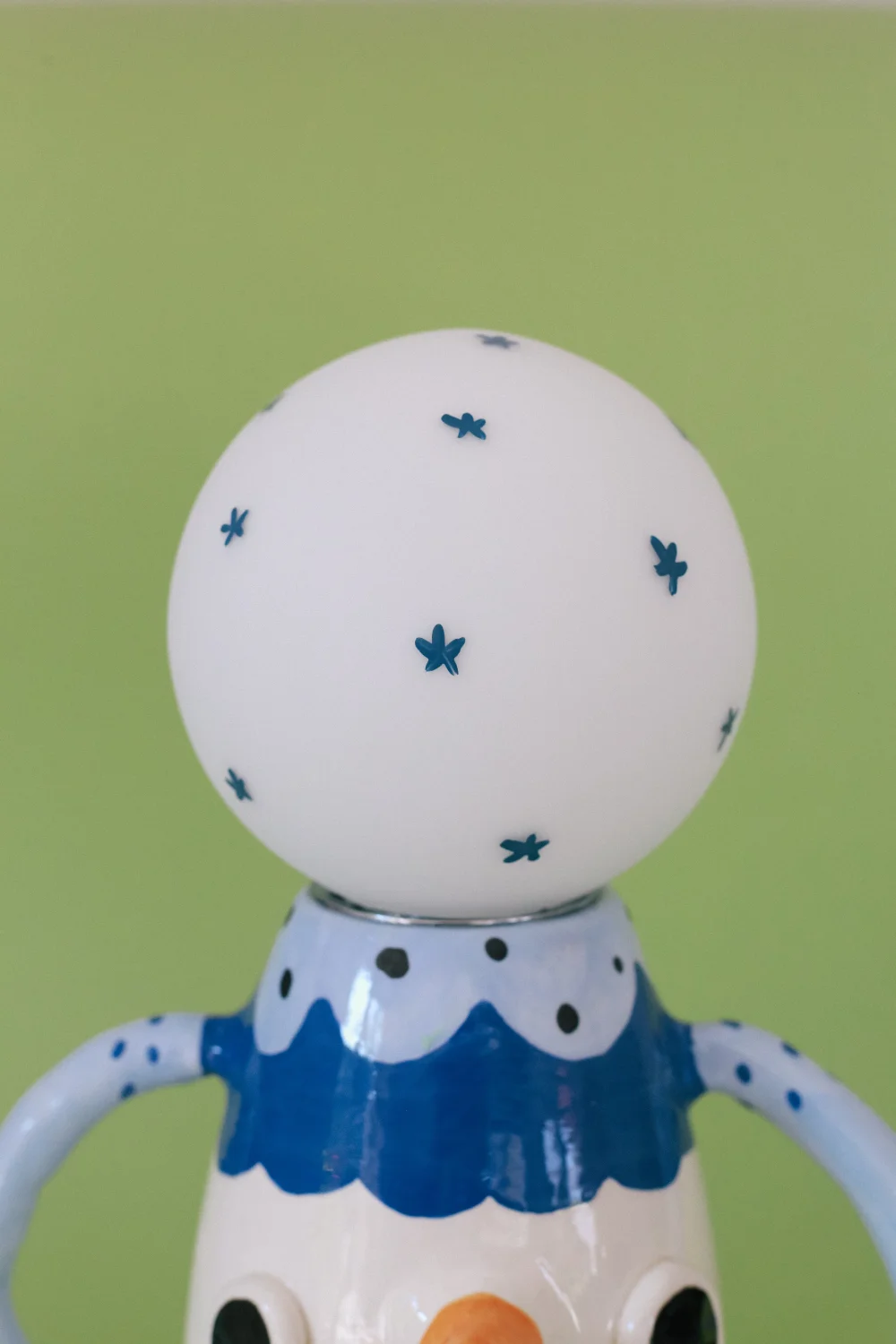 klosz w granatowe kwiatki