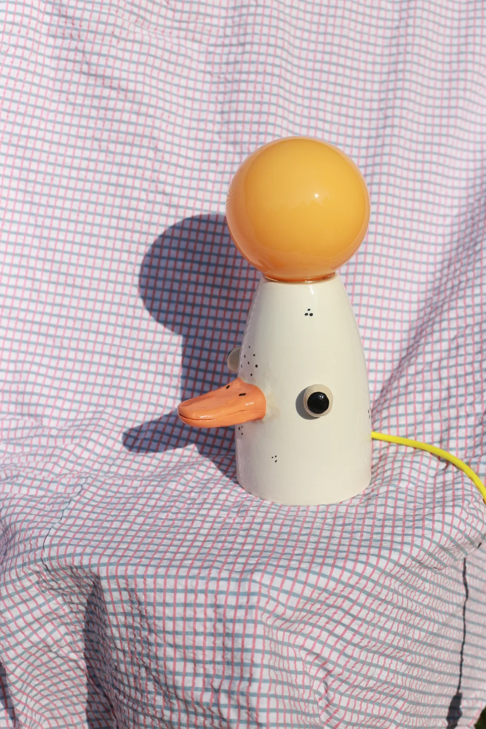 lampa gęś z żółtym kablem