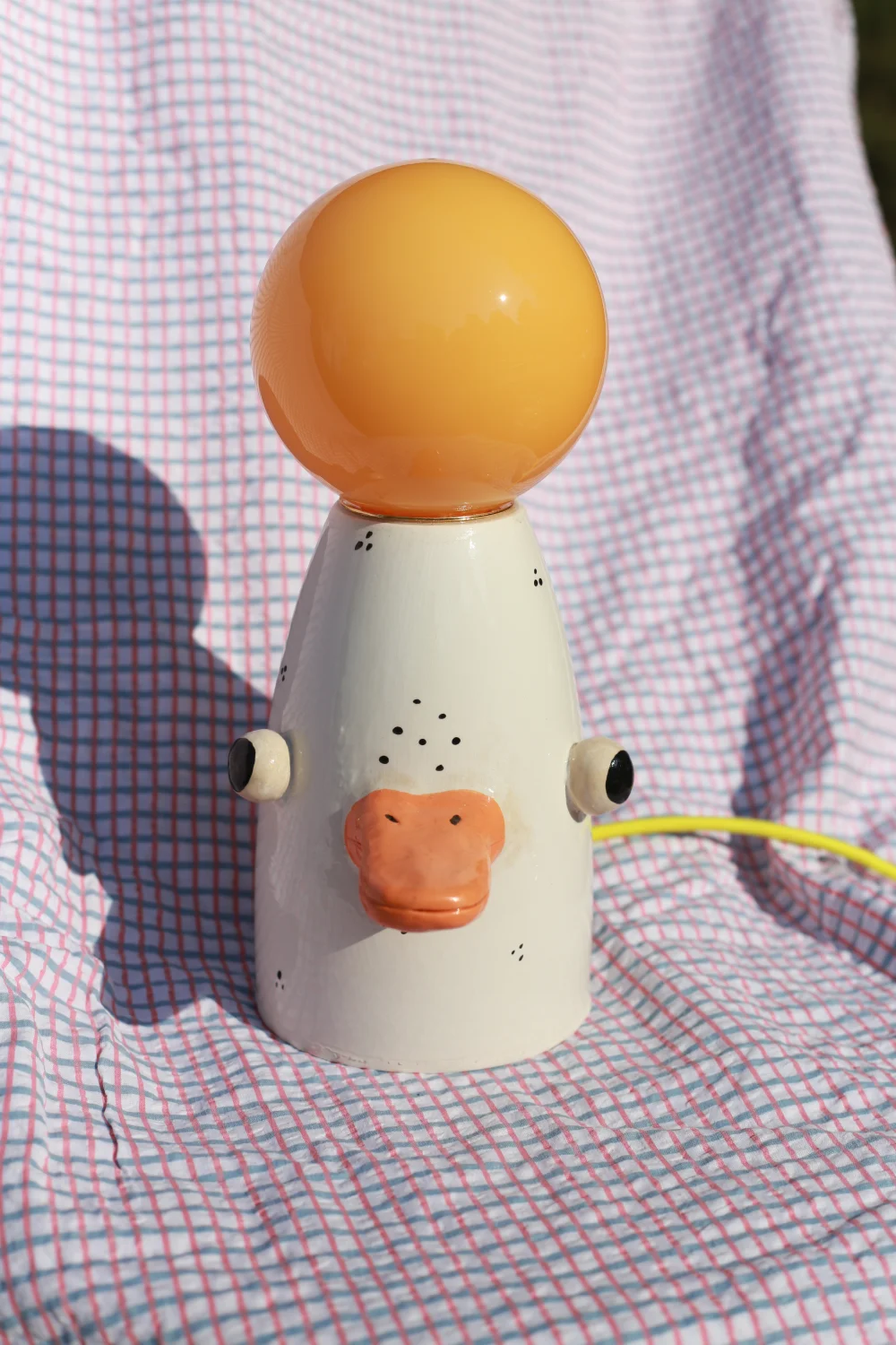 lampa gęś z żółtym kablem