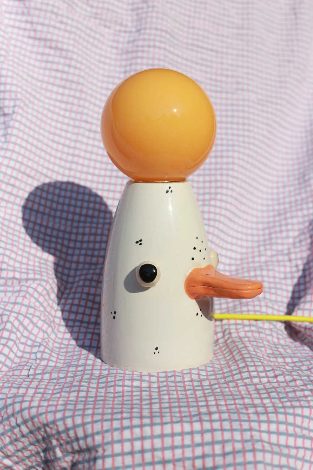 lampa gęś z żółtym kablem