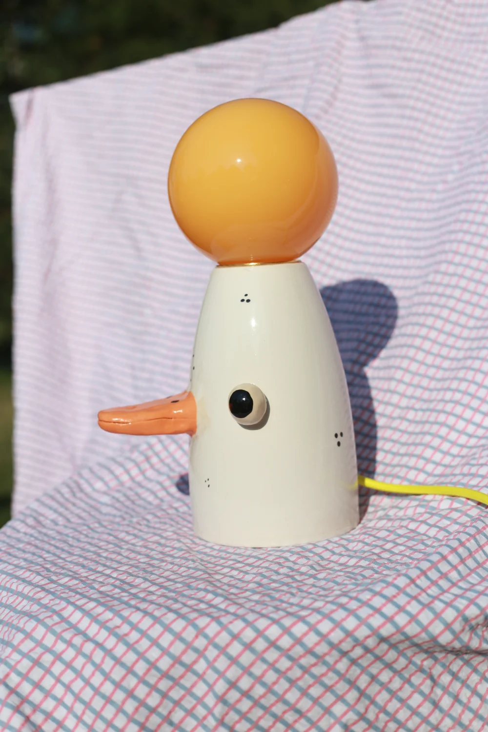 lampa gęś z żółtym kablem