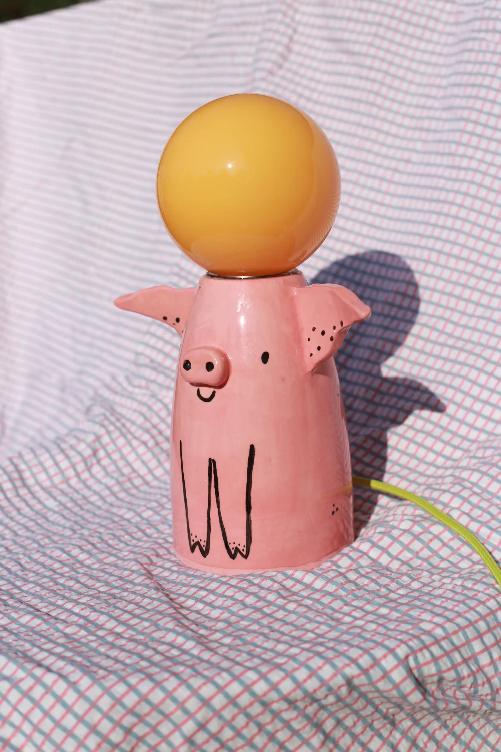 lampa świniok limonkowy kabel