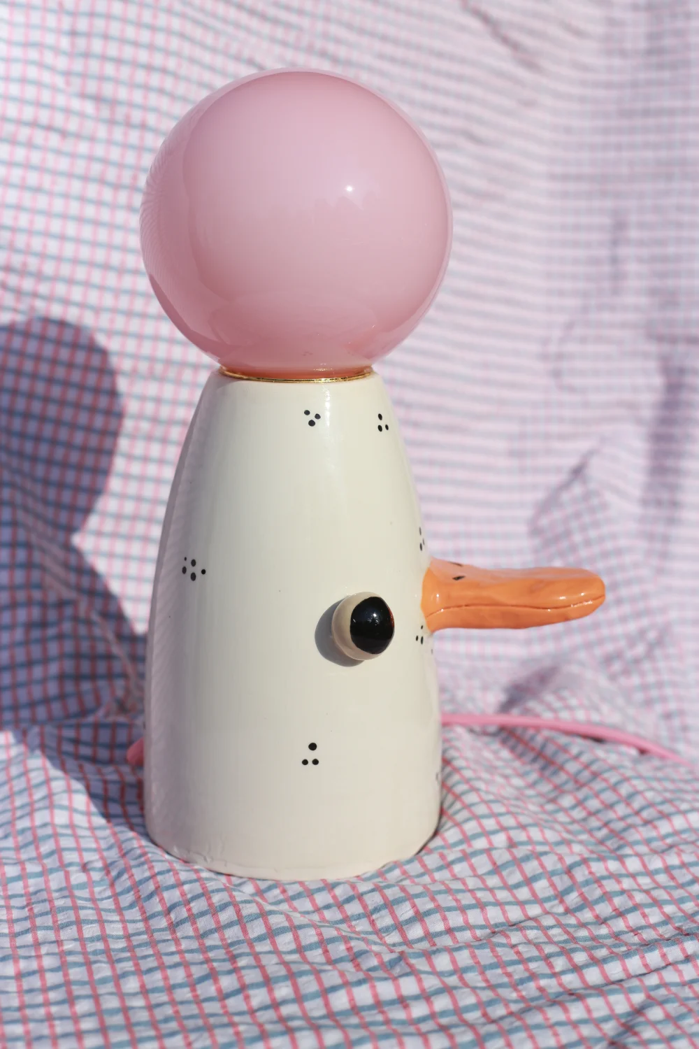 lampa gęś różowy kabel