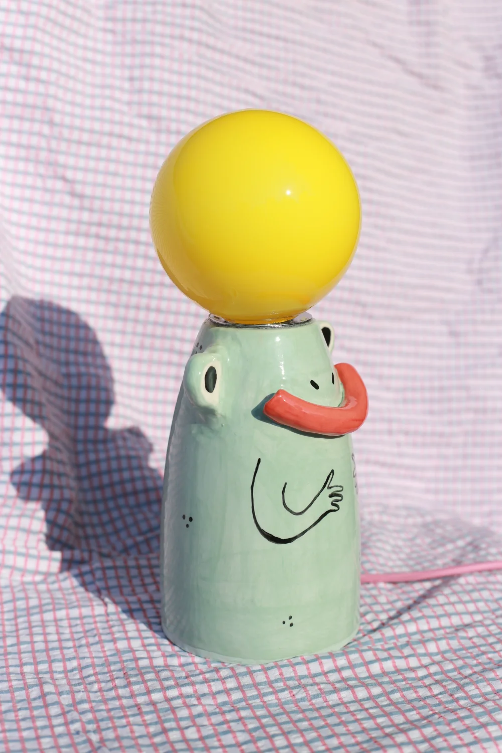 lampa  błękitna żaba