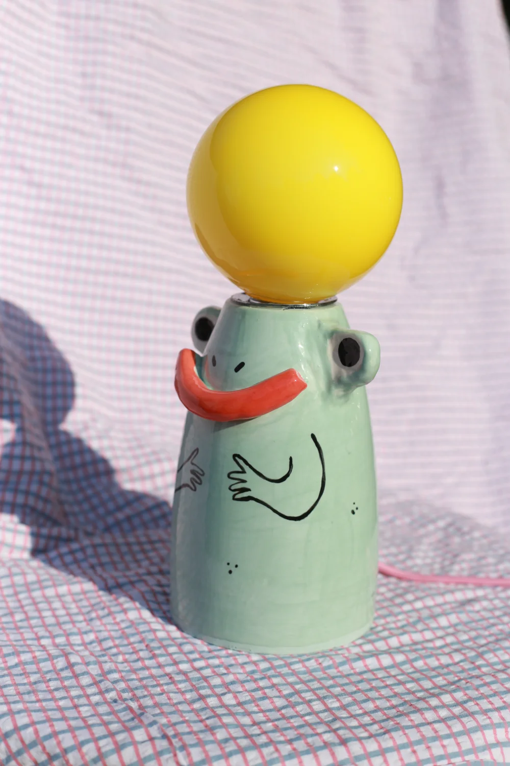 lampa  błękitna żaba