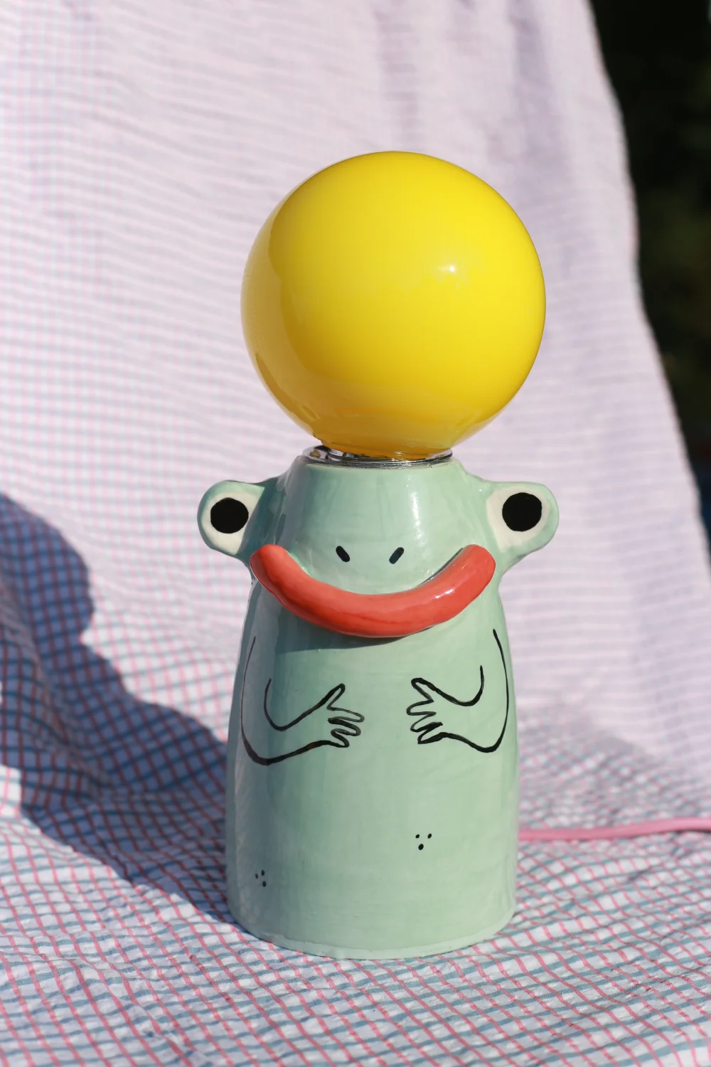 lampa  błękitna żaba