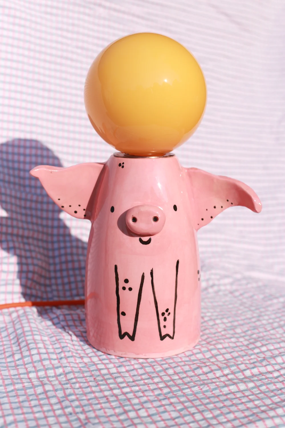 lampa prosial pomarańczowy kabel