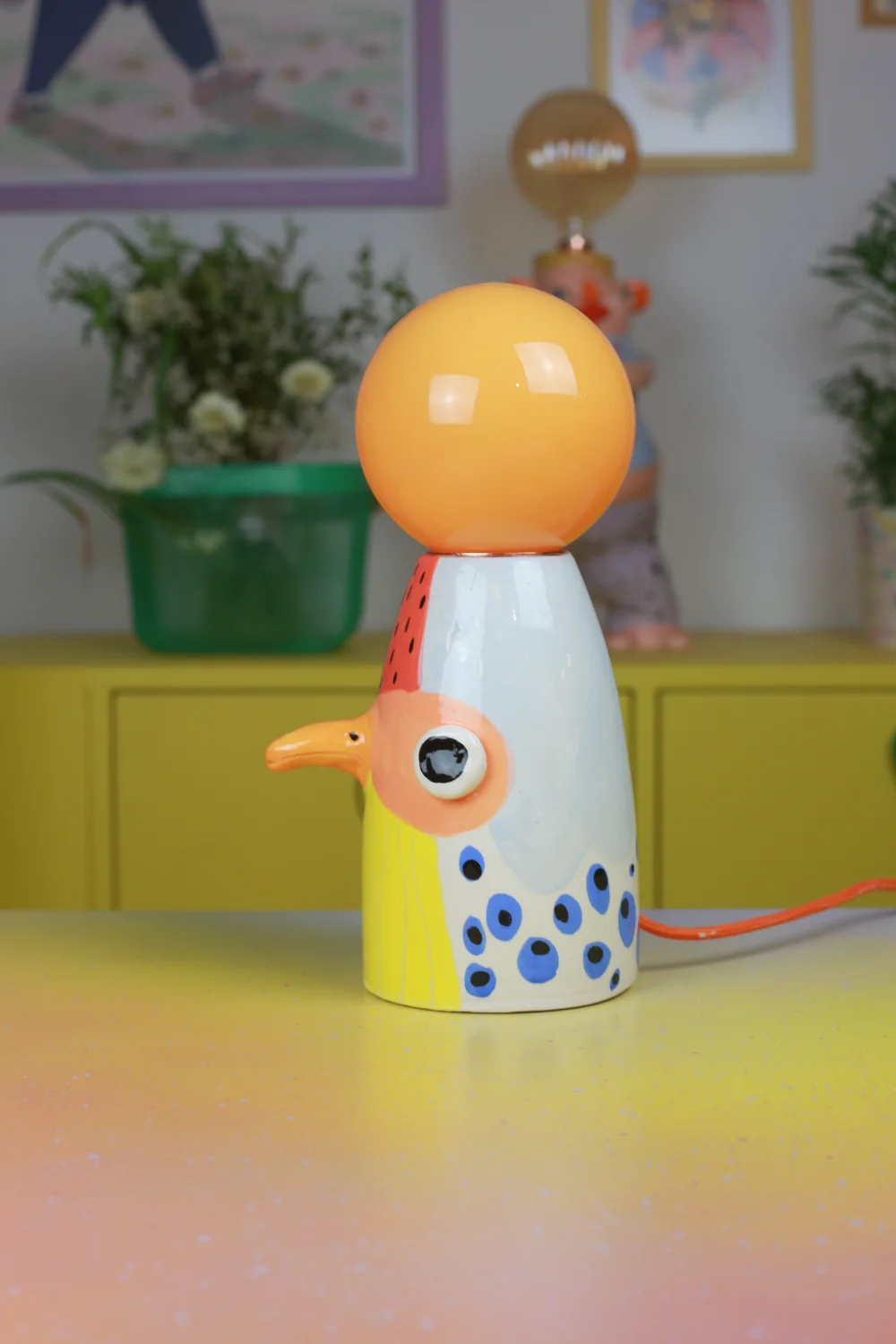 lampa ptak kolory jasne